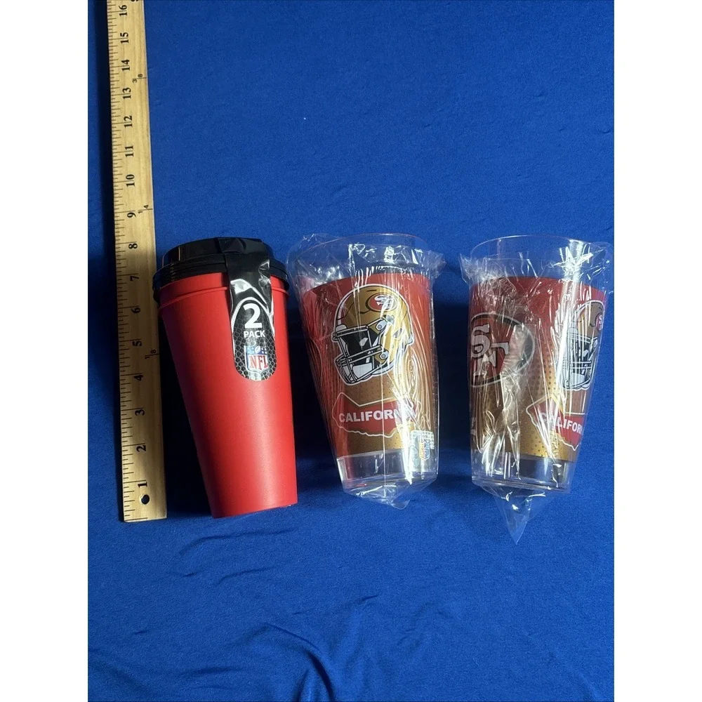 San Francisco 49ers Cups,pizza & Sandwich Container,chip Bowl Bundle Of 11 NFL